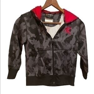 Little boys camo hooded full zip sweat shirt size 4-5